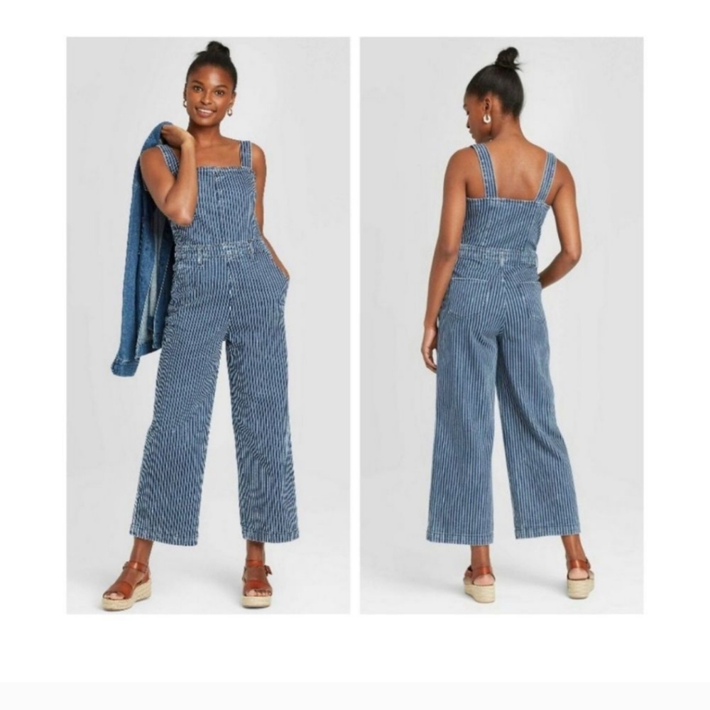 Universal Thread Striped Denim Jumper - image 1